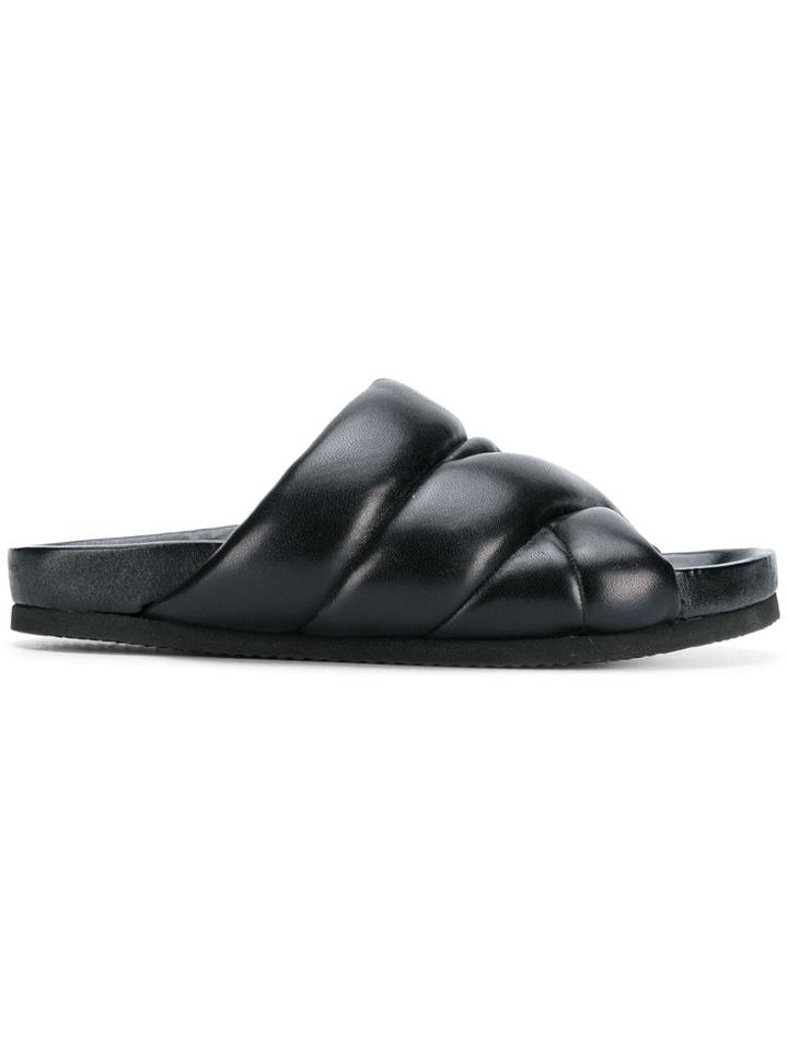 Nicholas Kirkwood Puffer Pool Slides - Black