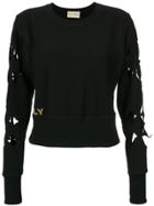 Andrea Bogosian Embroidered Destroyed Sweatshirt - Black