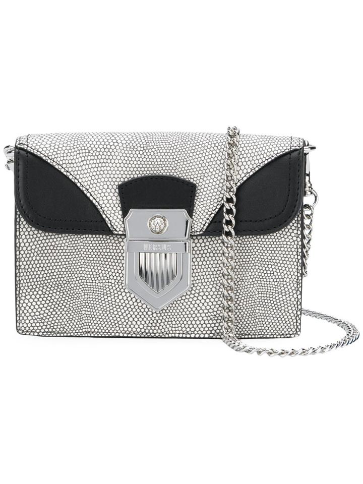 Versus Patterned Logo Clutch - Black