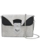 Versus Patterned Logo Clutch - Black