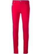Diesel Skinny Jeans, Women's, Size: 27/32, Pink/purple, Cotton/polyester/spandex/elastane