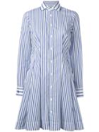Polo Ralph Lauren Striped Flared Shirt Dress, Women's, Size: 8, Blue, Cotton