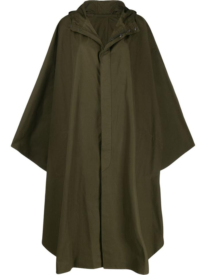 Holland & Holland Oversized Cape Coat - Green