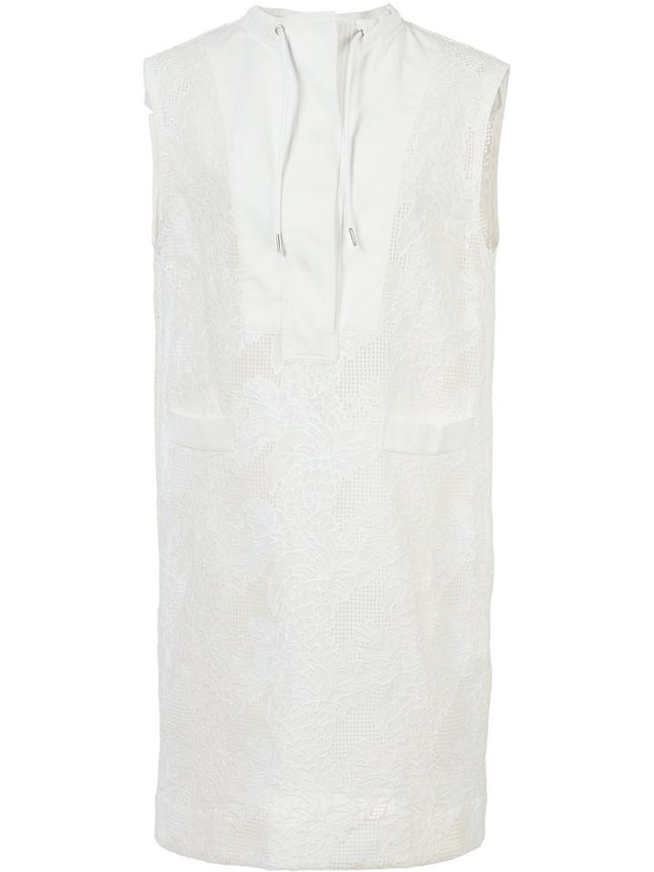 Sacai Lace Day Dress, Women's, Size: 2, White, Cotton/cupro