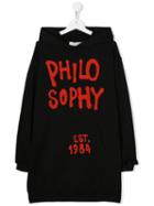 Philosophy Di Lorenzo Serafini Kids Teen Logo Printed Sweatshirt Dress