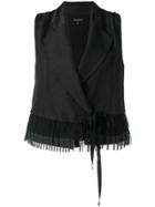 Ann Demeulemeester Pleated Panel Gilet - Black