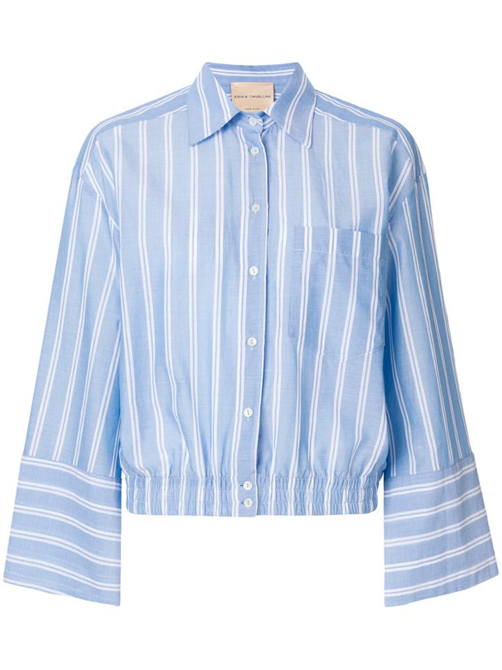 Erika Cavallini Cropped Classic Shirt - Blue