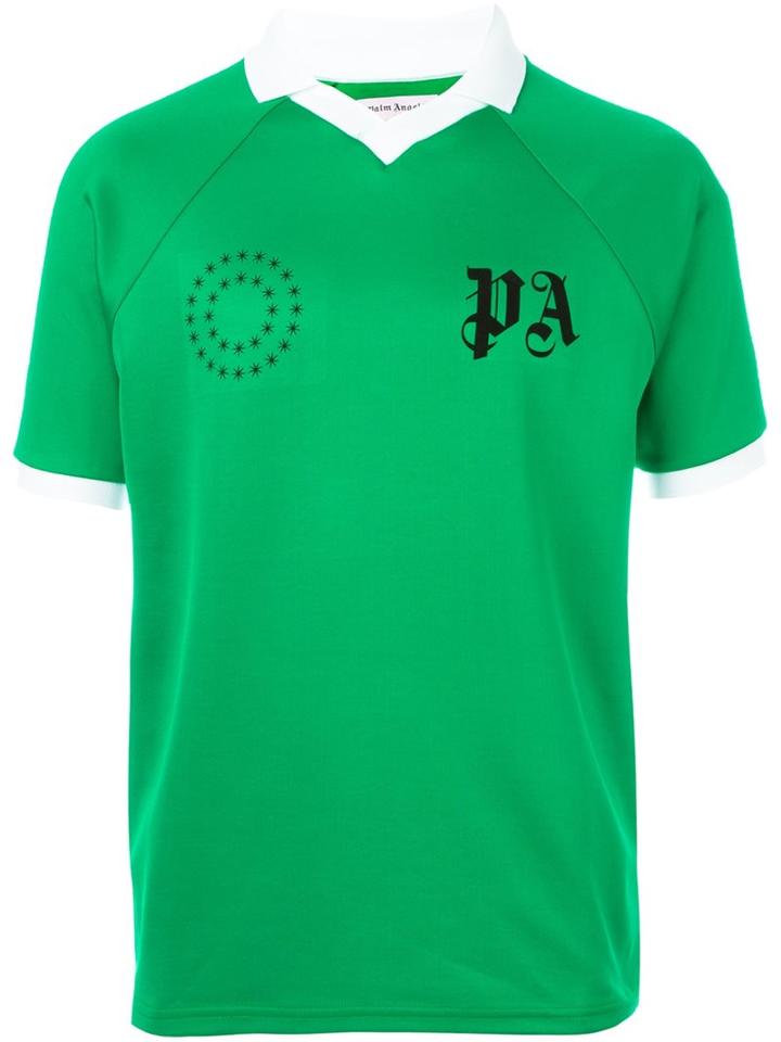 Palm Angels Logo Print Collar T-shirt