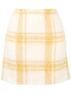 Alexa Chung Large Check Skirt - Yellow