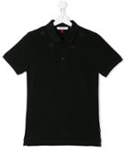 Givenchy Kids Teen Star Embroidered Polo Shirt - Black