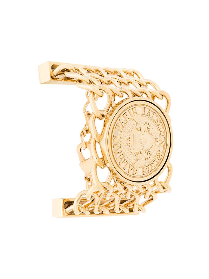 Balmain Embossed Coin Brancelet - Metallic