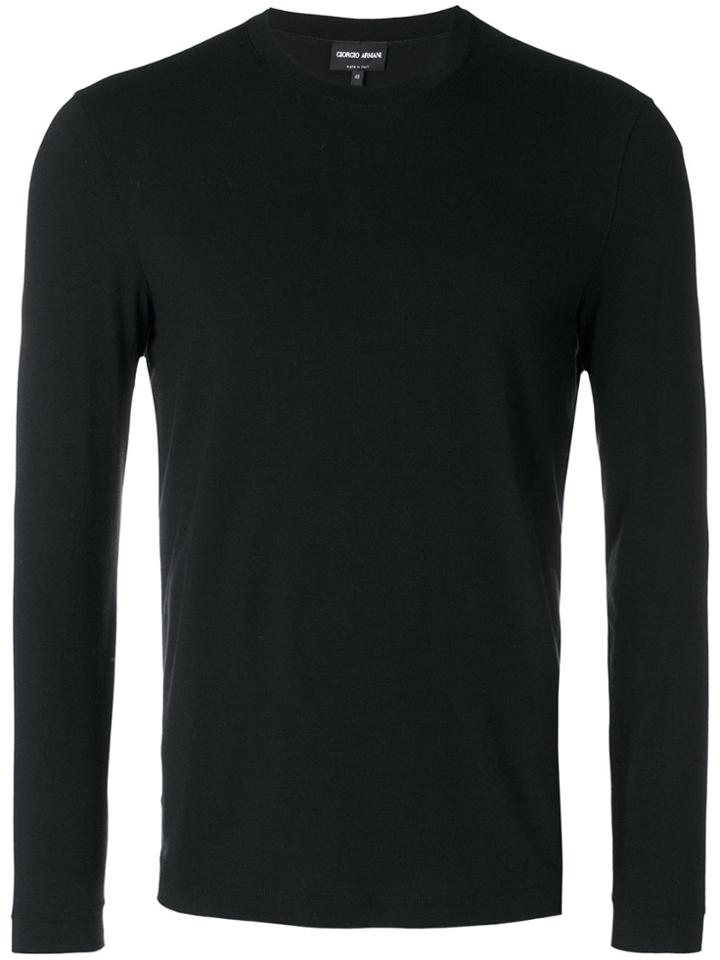 Giorgio Armani Crew Neck Jumper - Black