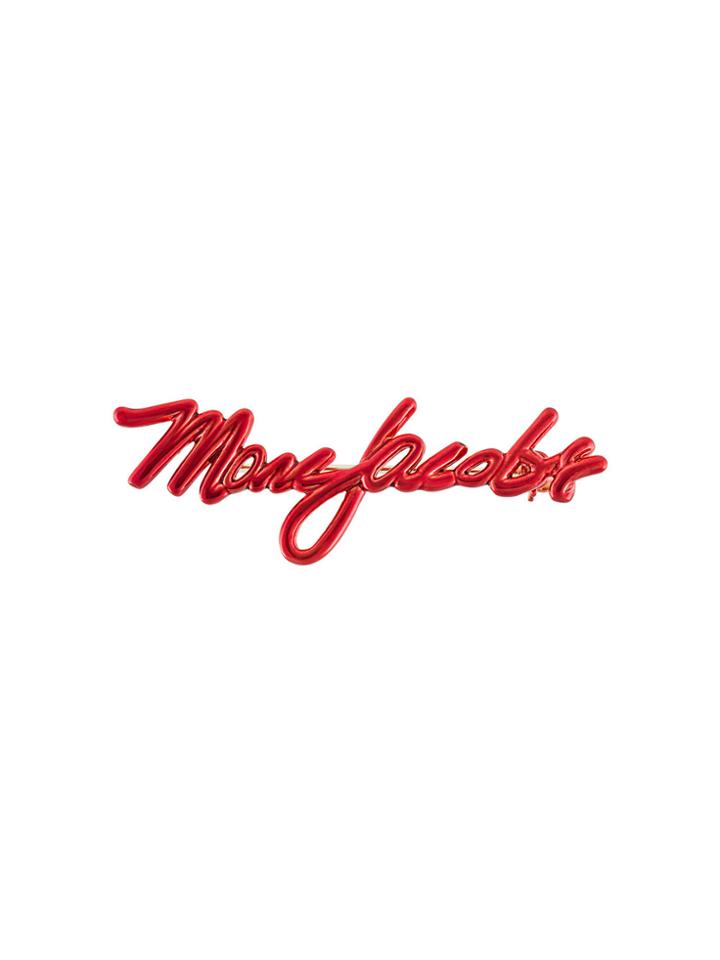 Marc Jacobs Signature Logo Brooch - Red
