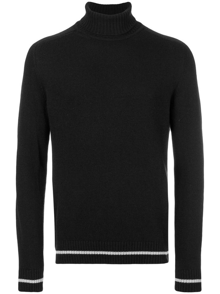 Low Brand Roll Neck Sweater - Black