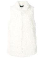 Numerootto Mid-length Fur Gilet - White