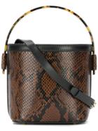 Nico Giani Snakeskin Effect Tote - Brown