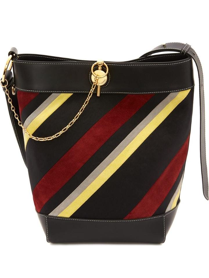 Jw Anderson Diagonal Paneled Keyts Tote - Black