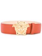 Versace - Palazzo Medusa Belt - Men - Calf Leather/metal - 85, Yellow/orange, Calf Leather/metal
