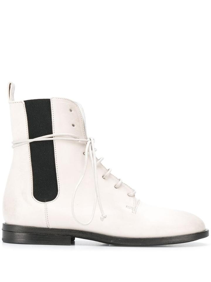 Marsèll Lace-up Chelsea Boots - White