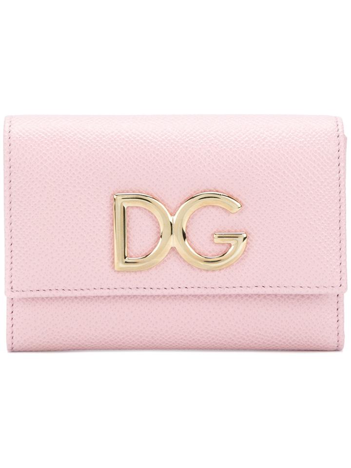 Dolce & Gabbana Logo Fold Out Purse - Pink & Purple