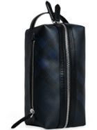 Burberry London Check And Leather Pouch - Blue