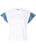 Msgm Ruffle Sleeved T-shirt - White