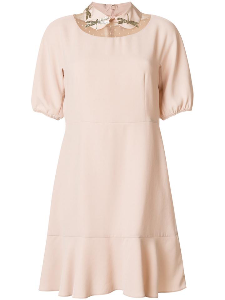 Red Valentino Peter Pan Collar Dress - Nude & Neutrals