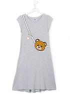 Moschino Kids - Teddy Bear Dress - Kids - Cotton - 14 Yrs, Grey
