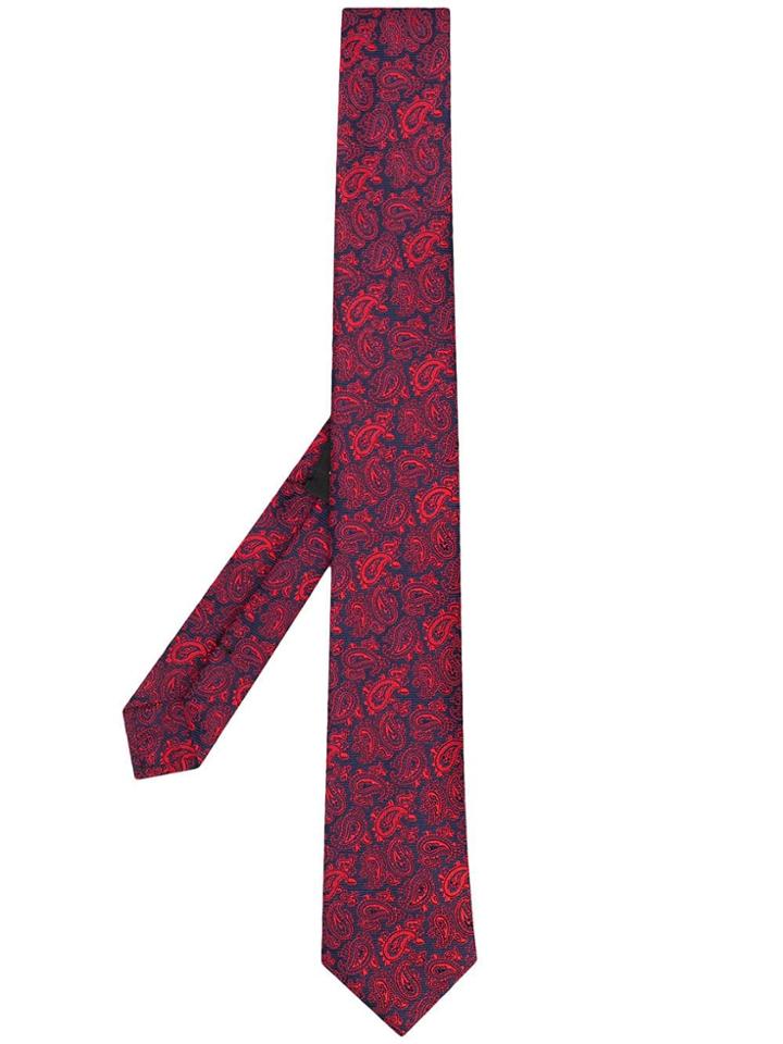 Etro Paisley Print Tie - Red