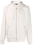 Michael Kors Sherpa Zip-up Hoodie - White