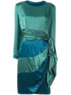 Jean Louis Scherrer Vintage Draped Panel Dress - Green