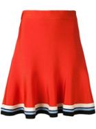 Victoria Victoria Beckham - Flared Skirt - Women - Nylon/spandex/elastane/viscose/wool - 10, Red, Nylon/spandex/elastane/viscose/wool