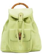 Gucci Vintage Bamboo Line Backpack - Green