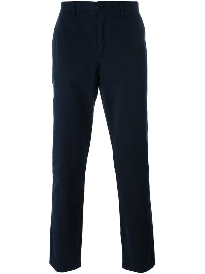 Ps By Paul Smith Chino Trousers, Men's, Size: 32/32, Blue, Cotton/spandex/elastane
