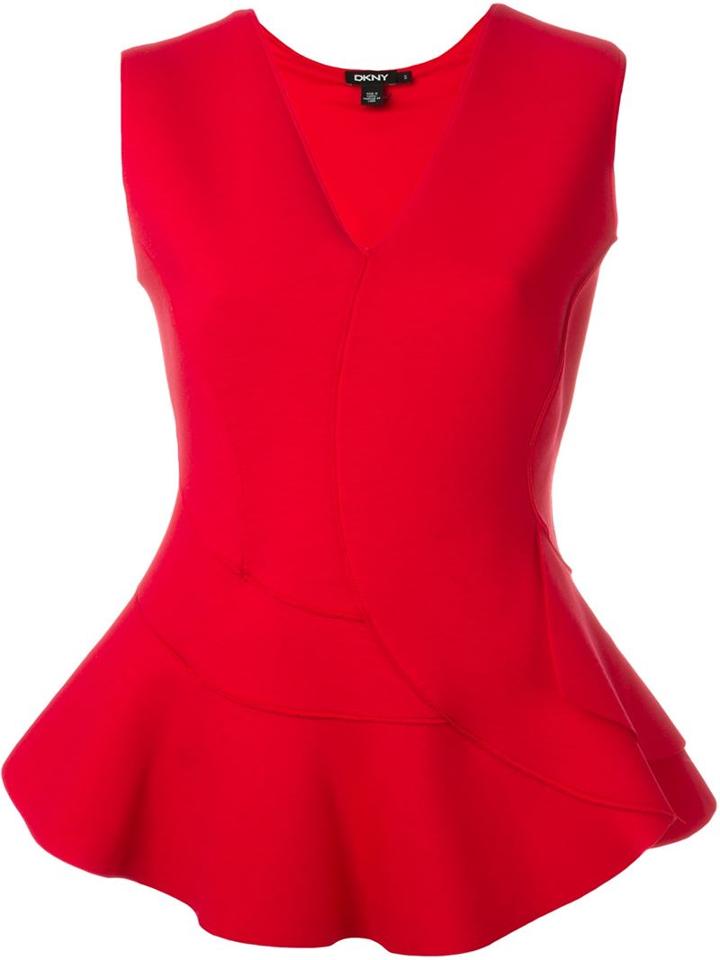 Dkny Panelled Peplum Blouse