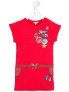 Little Marc Jacobs Patch Style Print Dress, Girl's, Size: 10 Yrs, Red