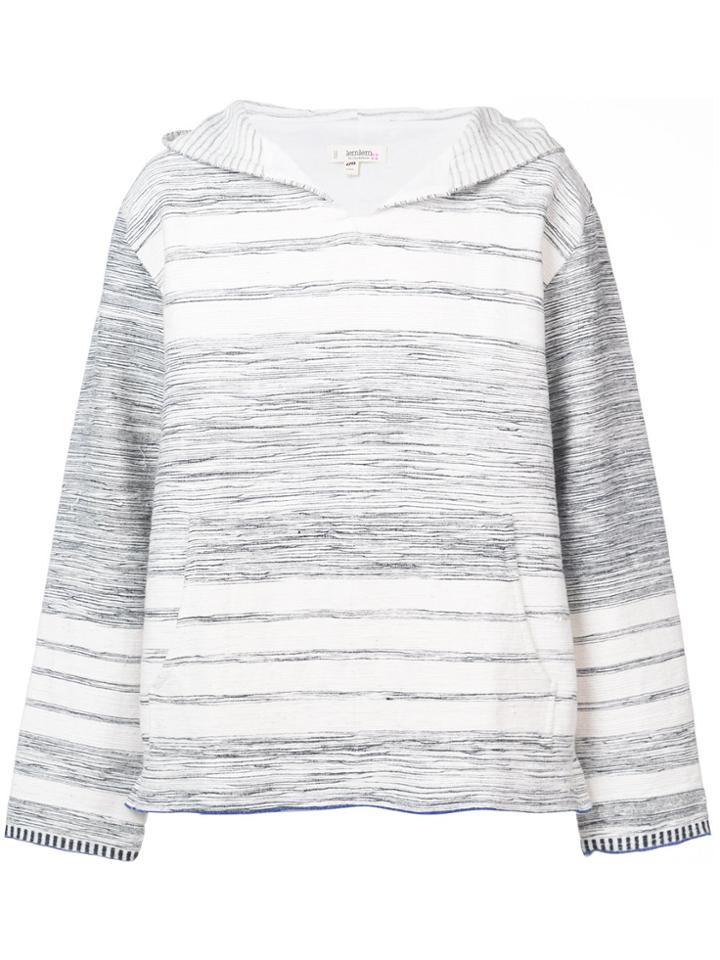 Lemlem Gabi Block Stripe Hoodie - White