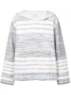 Lemlem Gabi Block Stripe Hoodie - White