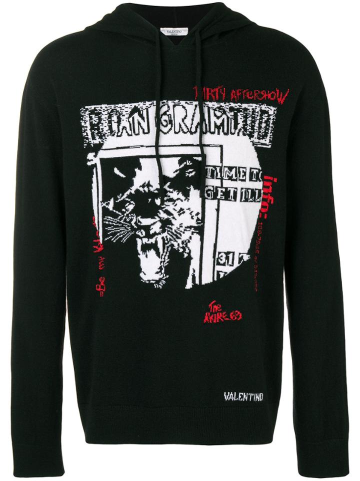 Valentino Be My Valentino Hoodie - Black