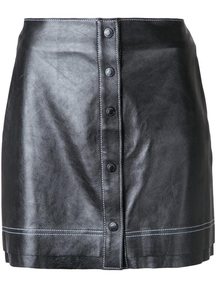 Manning Cartell Mod Squad Mini Skirt, Women's, Size: 6, Black, Sheep Skin/shearling