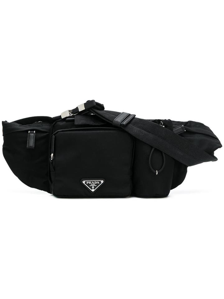 Prada Multi Pockets Belt Bag - Black