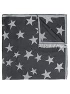Stella Mccartney - Star Print Scarf - Women - Silk/modal - One Size, Grey, Silk/modal