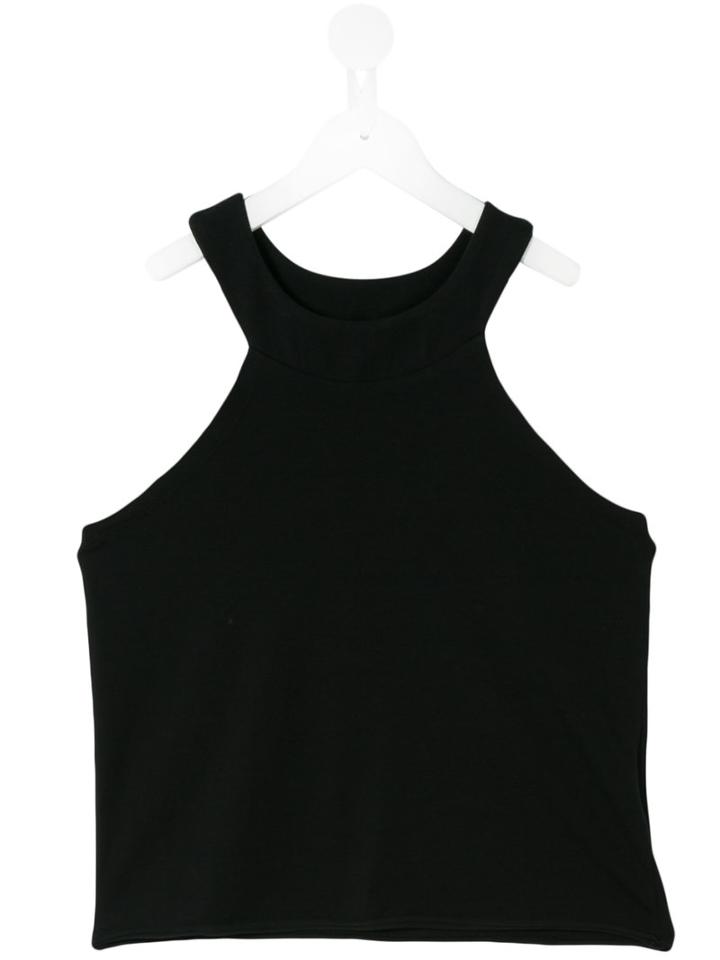 Andorine - High Round Neck Blouse - Kids - Cotton/spandex/elastane - 14 Yrs, Black