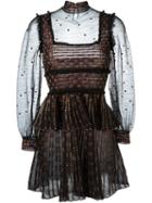 Alexander Mcqueen Patchwork Sheer Lace Mini Dress
