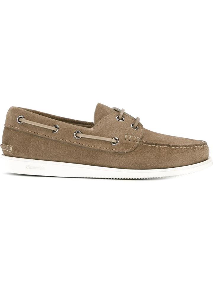 Church S Marske Boat Shoes, Men's, Size: 8.5, Green, Suede/rubber/leather