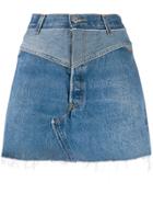 Re/done A-line Denim Skirt - Blue