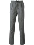 Brunello Cucinelli Drawstring Trousers, Size: 50, Grey, Cotton/wool