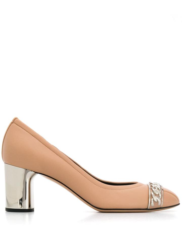 Casadei Chain Link Pumps - Neutrals