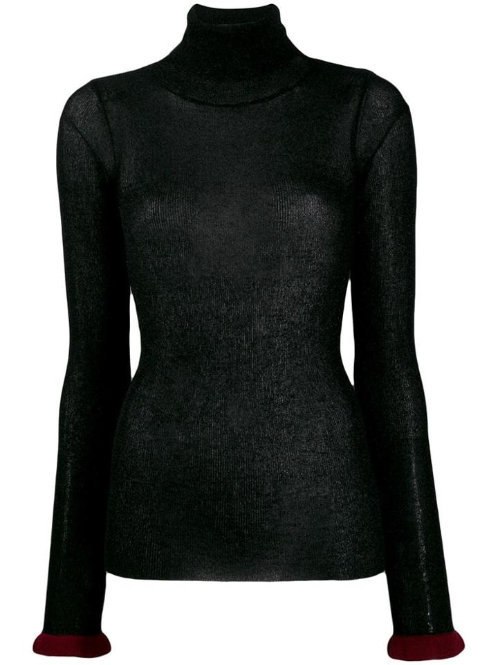 Semicouture Roll Neck Glitter Jumper - Black