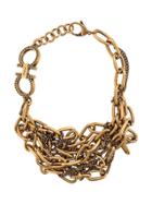 Salvatore Ferragamo Multi Chain Necklace - Gold